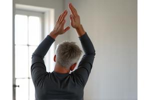 Man doing gentle stretches
