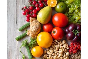 Fresh vibrant fruits and vegetables